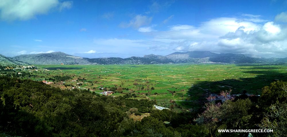 Panorama depuis le plateau de Lassithi en Crète de l'Est