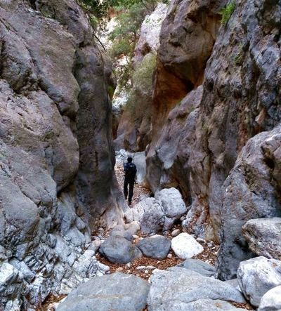 Randonnée dans les gorges de Kritsa en Crète de l'Est