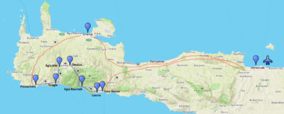 Plan de randonnée itinérante en Crète