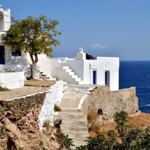 Randonnée en Grèce, Cyclades, Sifnos, église de Metamorfosi tou Sotiros